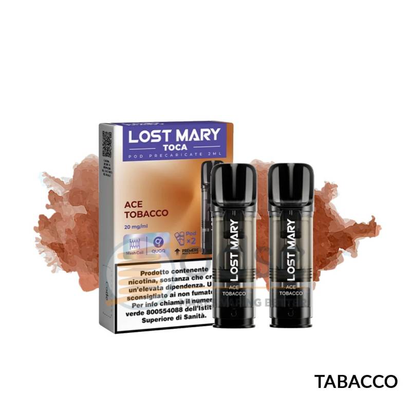 ACE TOBACCO POD PRECARICATA LOST MARY TOCA AIR 2 PEZZI - Pod precaricate