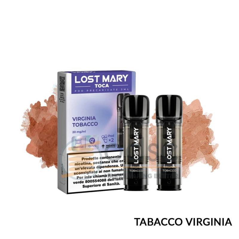 VIRGINIA TOBACCO POD PRECARICATA LOST MARY TOCA AIR 2 PEZZI - Pod precaricate