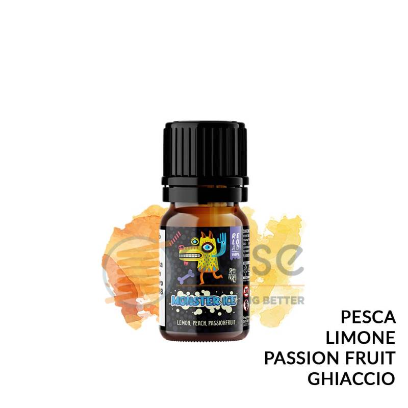 LEMON PEACH PASSION FRUIT AROMA MONSTER ICE RELOAD VAPE - Fruttati