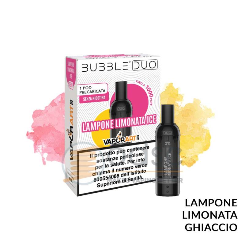 LAMPONE LIMONATA ICE POD PRECARICATA BUBBLE DUO VAPORART - Pod precaricate