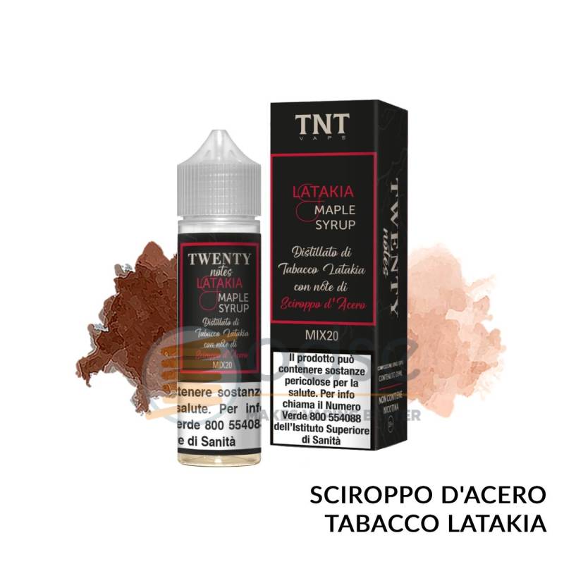 LATAKIA E MAPLE SYRUP PREMIX TWENTY NOTES TNT VAPE - Mix 'n vape