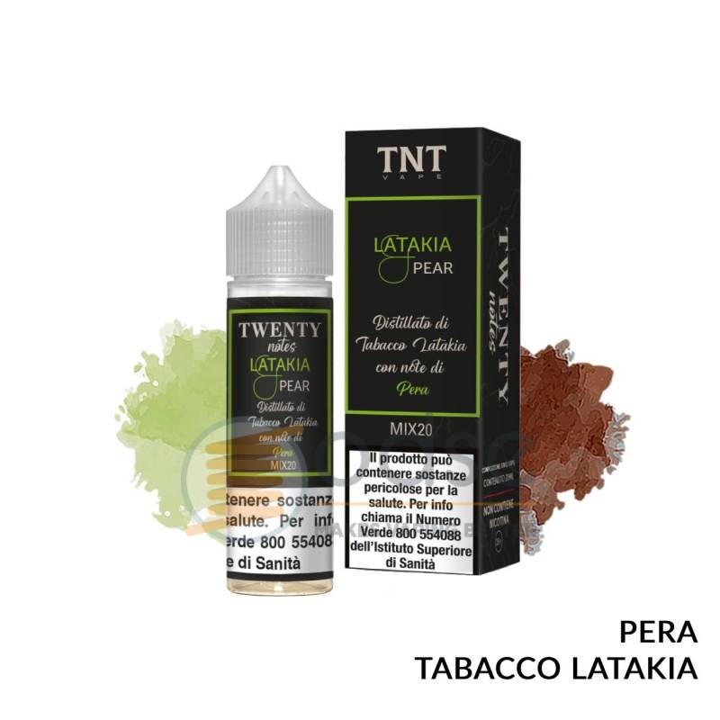 LATAKIA E PEAR PREMIX TWENTY NOTES TNT VAPE - Mix 'n vape