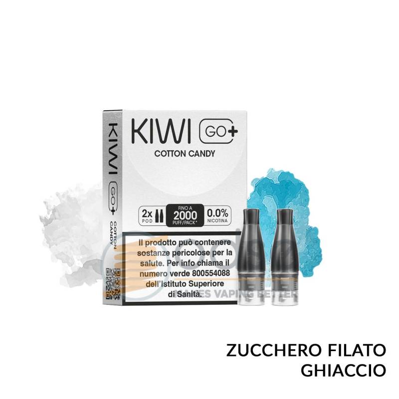 COTTON CANDY POD PRECARICATA KIWI GO+ KIWI VAPOR 2 PEZZI - Pod precaricate