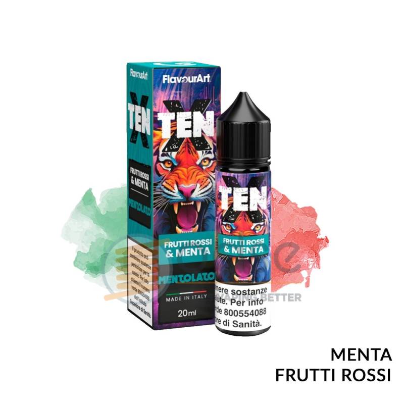 FRUTTI ROSSI & MENTA PREMIX TEN X FLAVOURART - Mix 'n vape