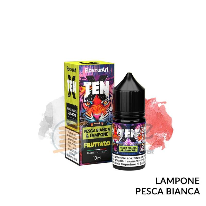 PESCA BIANCA & LAMPONE MINI PREMIX TEN X FLAVOURART - Mini Mix 'n vape