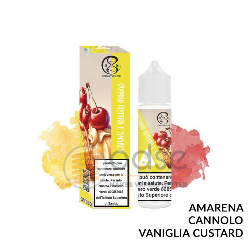 N. 11 CANNOLO CUSTARD E AMARENA PREMIX TRAVEL HISTORY MOD - Mix 'n vape
