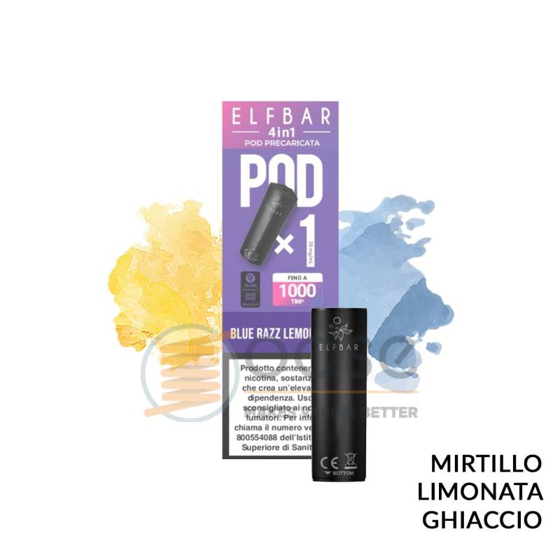 BLUE RAZZ LEMONADE POD PRECARICATA ELFBAR 4IN1 - Pod precaricate