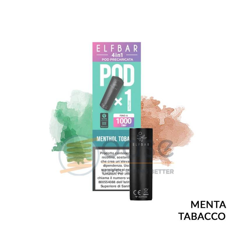 MENTHOL TOBACCO POD PRECARICATA ELFBAR 4IN1 - Pod precaricate