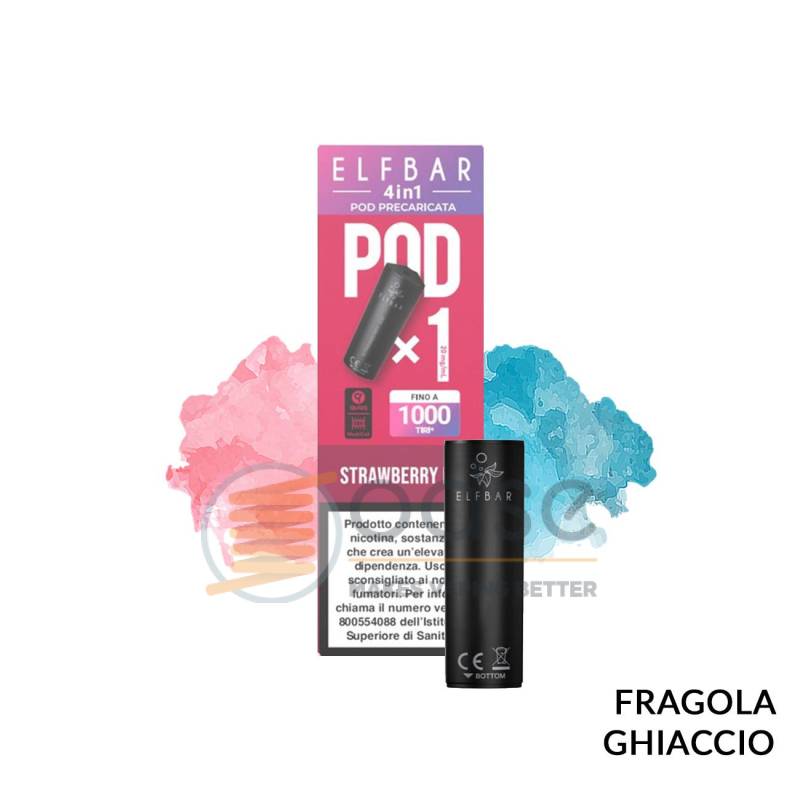 STRAWBERRY ICE POD PRECARICATA ELFBAR 4IN1 - Pod precaricate
