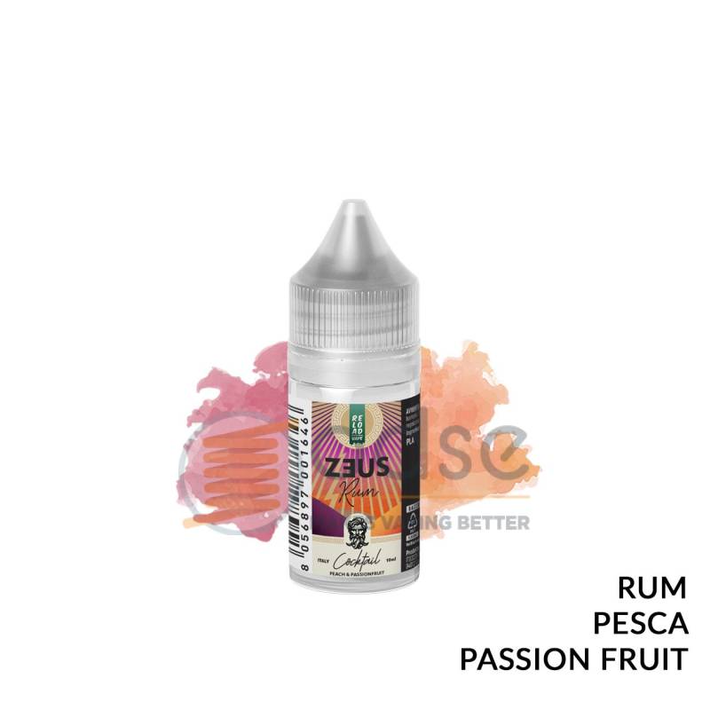 PEACH & PASSION FRUIT MINI PREMIX ZEUS RUM RELOAD VAPE - Mini Mix 'n vape