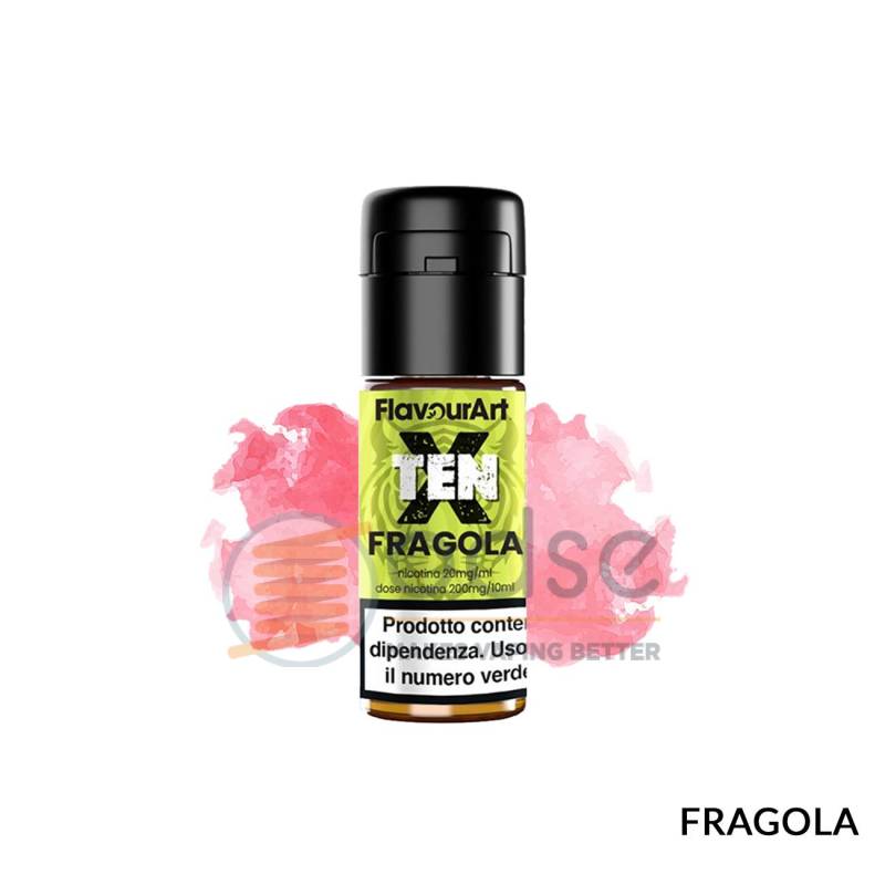 FRAGOLA LIQUIDO TEN X FLAVOURART 10 ML - 10 mL