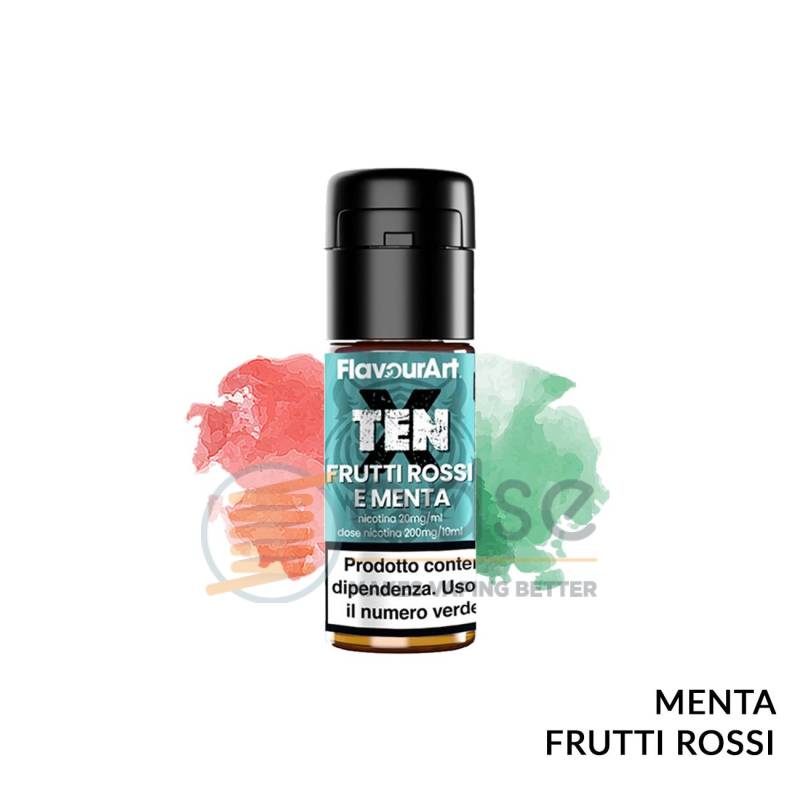 FRUTTI ROSSI E MENTA LIQUIDO TEN X FLAVOURART 10 ML - 10 mL