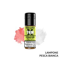 PESCA BIANCA E LAMPONE LIQUIDO TEN X FLAVOURART 10 ML - 10 mL