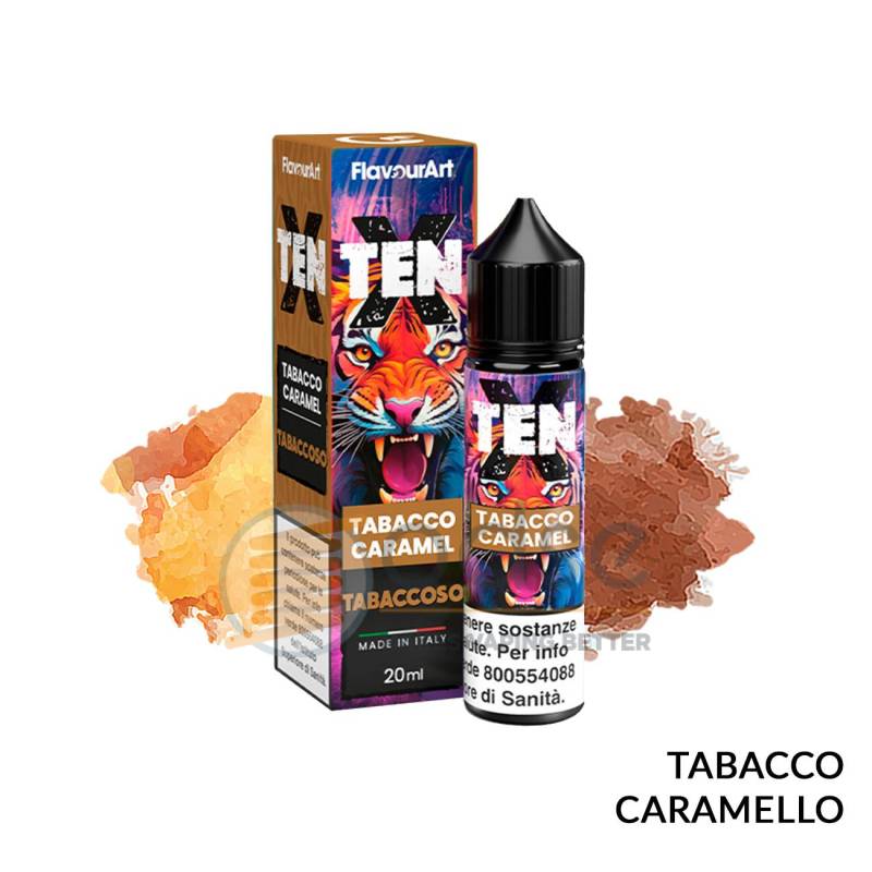 TABACCO CARAMEL PREMIX TEN X FLAVOURART - Mix 'n vape