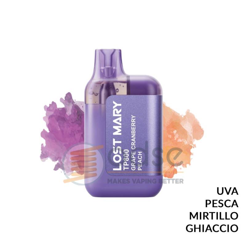 GRAPE CRANBERRY PEACH POD USA E GETTA ELFBAR LOST MARY TP800 - Pod usa e getta