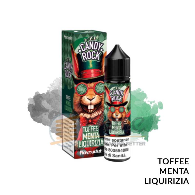 TOFFEE MENTA E LIQUIRIZIA PREMIX CANDY ROCK FLAVOURART - Mix 'n vape