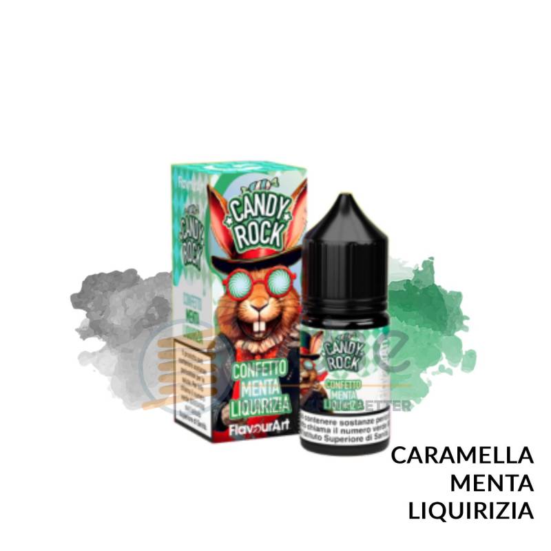 CONFETTO MENTA E LIQUIRIZIA MINI PREMIX CANDY ROCK FLAVOURART - Mini Mix 'n vape