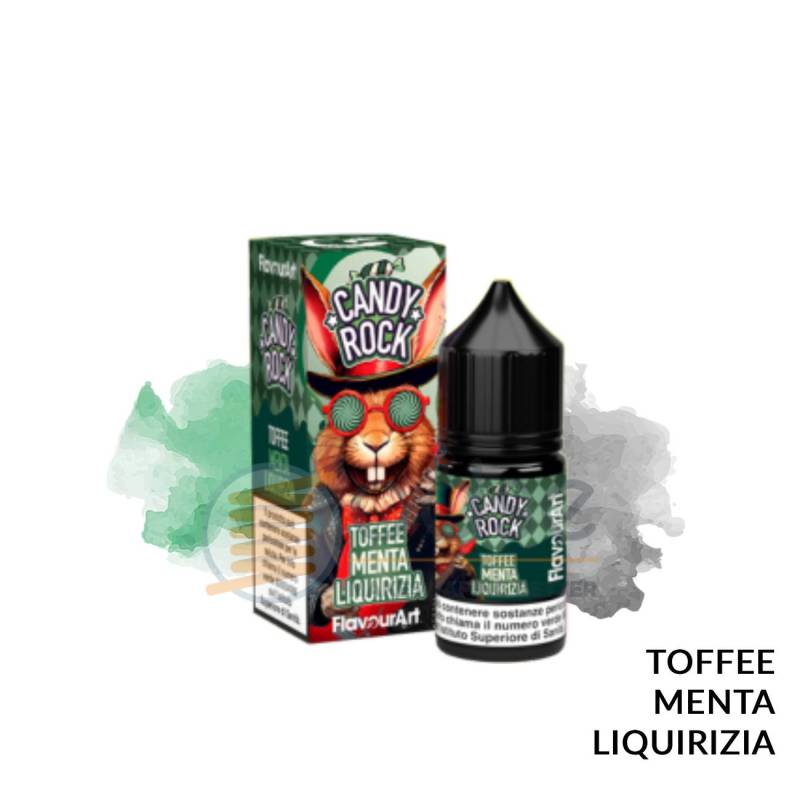 TOFFEE MENTA E LIQUIRIZIA MINI PREMIX CANDY ROCK FLAVOURART - Mini Mix 'n vape