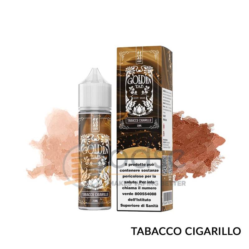 TABACCO CIGARILLO PREMIX GOLDEN TAB RELOAD VAPE - Mix 'n vape