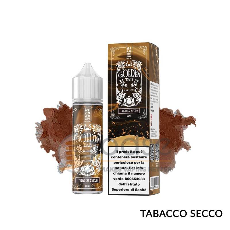 TABACCO SECCO PREMIX GOLDEN TAB RELOAD VAPE - Mix 'n vape