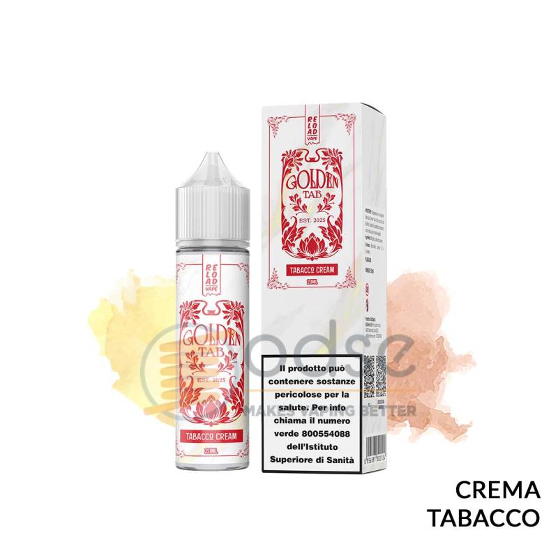 TABACCO CREAM PREMIX GOLDEN TAB RELOAD VAPE - Mix 'n vape